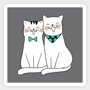 Cat Couple Sticker